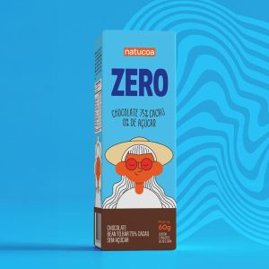 Chocolate 75% Zero Açucar – 60G em Barra